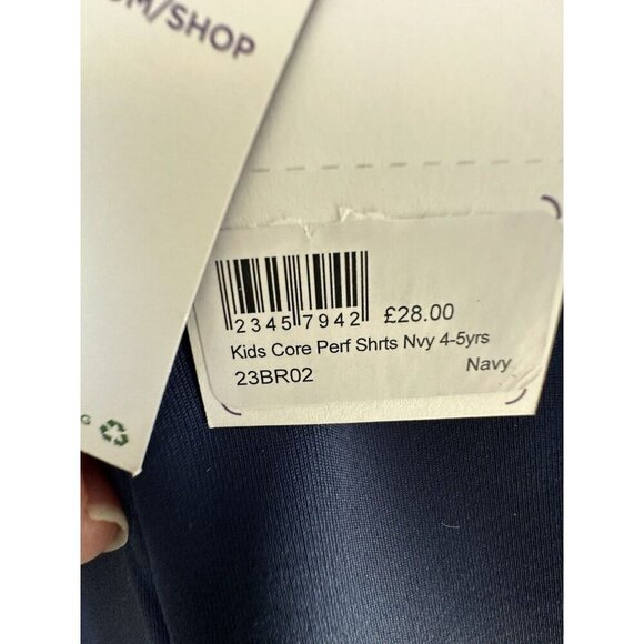 NWT Kids Wimbledon Official Tennis Performance Shorts Size youth 4 - 5 Yrs Navy - Picture 6 of 9